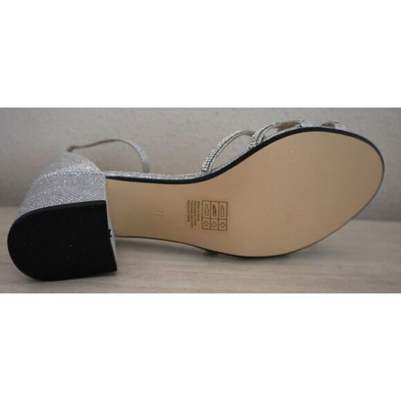 Benjamin Walk x Touch Ups Women's Sz 8W Silver Metallic Zoey Heeled Sandals - Picture 7 of 10